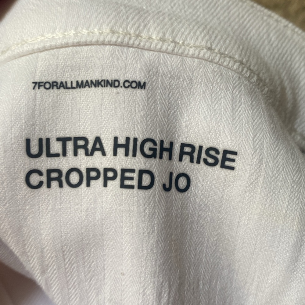 7 for all mankind - white cropped jeans - NWT - size 30 - Picture 5 of 6